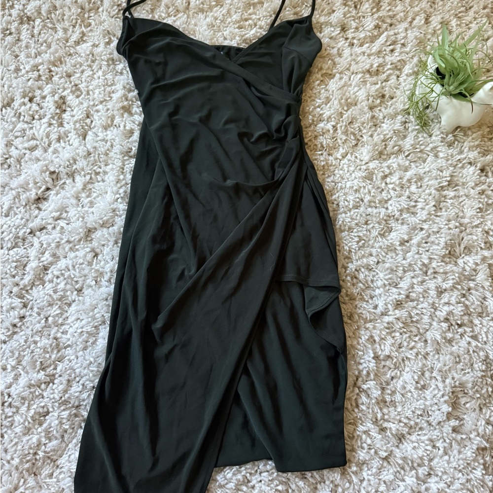 Lux Elegant Asymmetrical Dress in Black